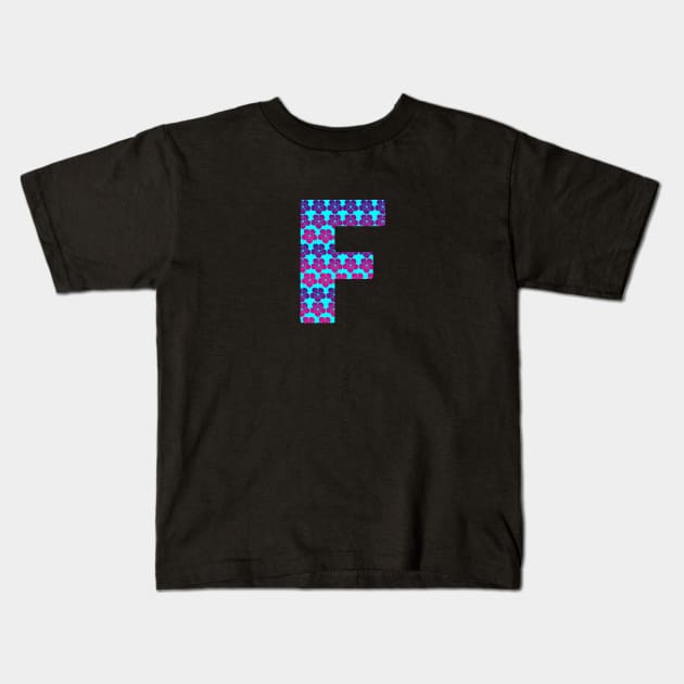 Letter F FROM ROSES Kids T-Shirt by Dolta